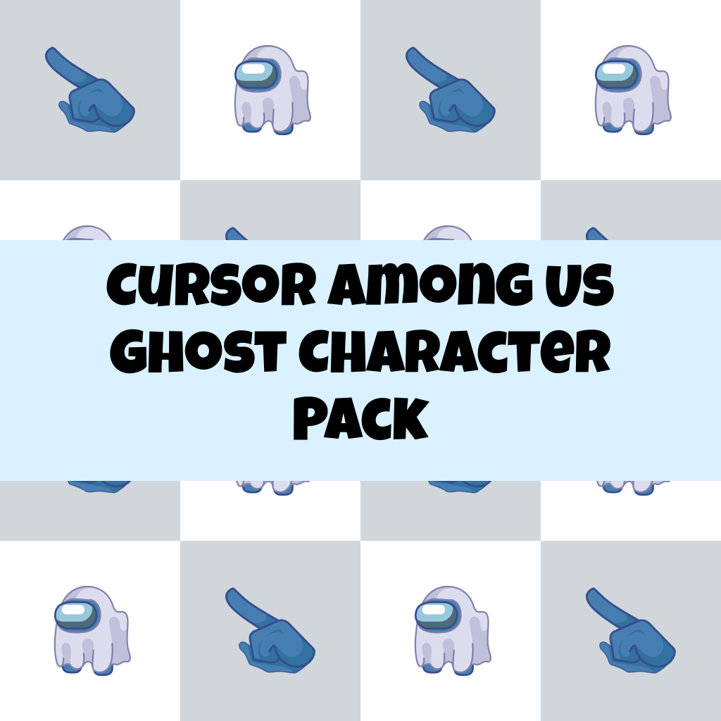 Cursor Among Us Ghost Character Pack